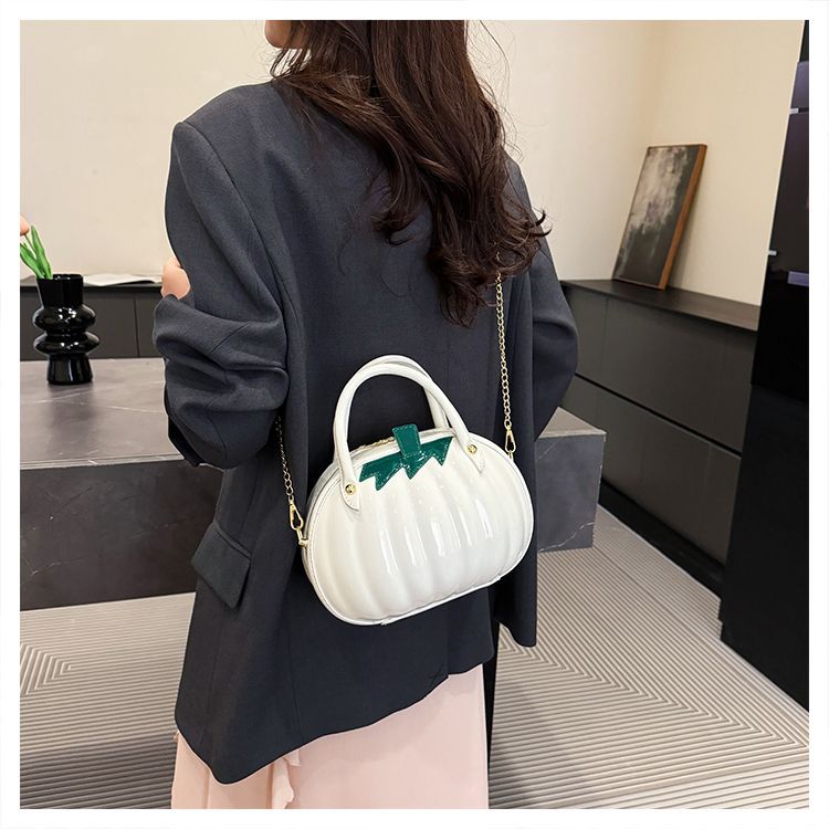 Unique Pumpkin Shaped Chain Shoulder Bag For Women Summer Style_voghion.com