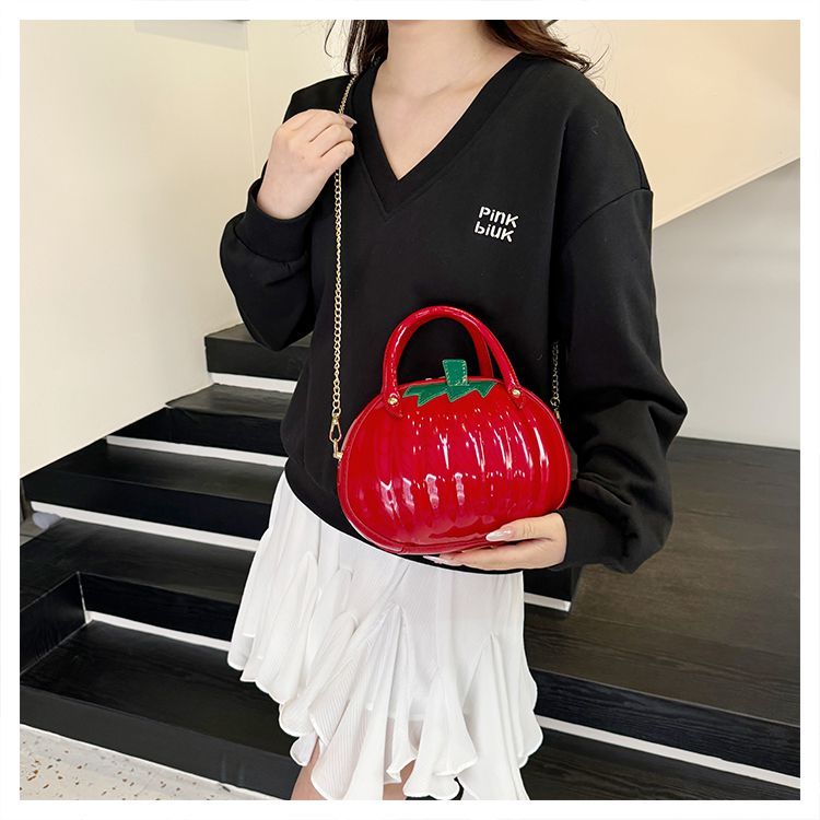 Unique Pumpkin Shaped Chain Shoulder Bag For Women Summer Style_voghion.com