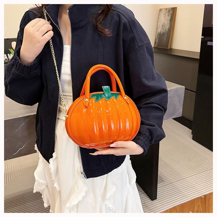 Unique Pumpkin Shaped Chain Shoulder Bag For Women Summer Style_voghion.com