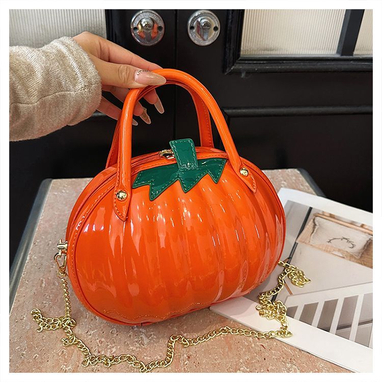 Unique Pumpkin Shaped Chain Shoulder Bag For Women Summer Style_voghion.com