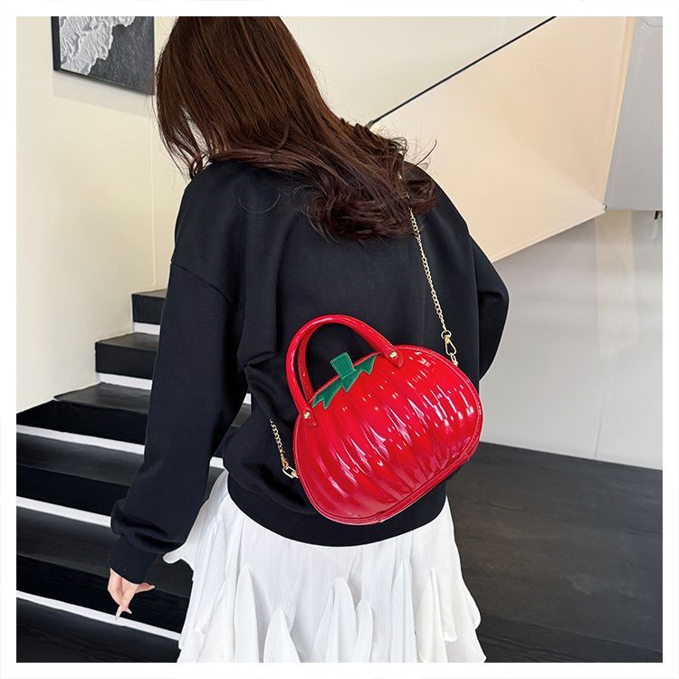 Unique Pumpkin Shaped Chain Shoulder Bag For Women Summer Style_voghion.com