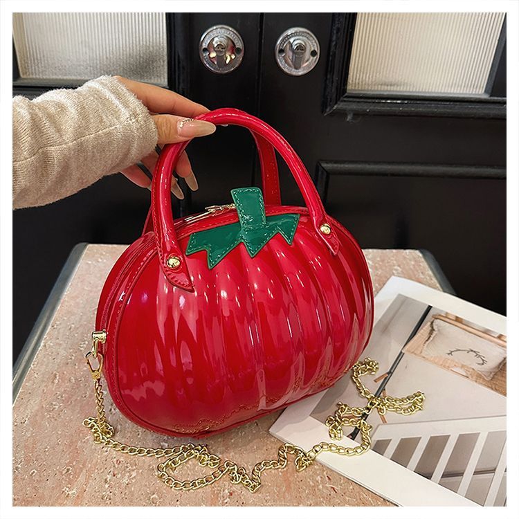 Unique Pumpkin Shaped Chain Shoulder Bag For Women Summer Style_voghion.com