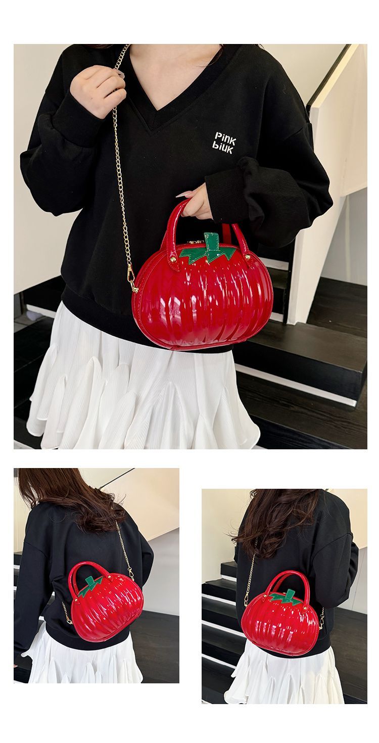 Unique Pumpkin Shaped Chain Shoulder Bag For Women Summer Style_voghion.com