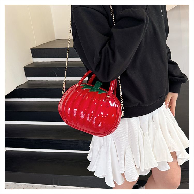 Unique Pumpkin Shaped Chain Shoulder Bag For Women Summer Style_voghion.com