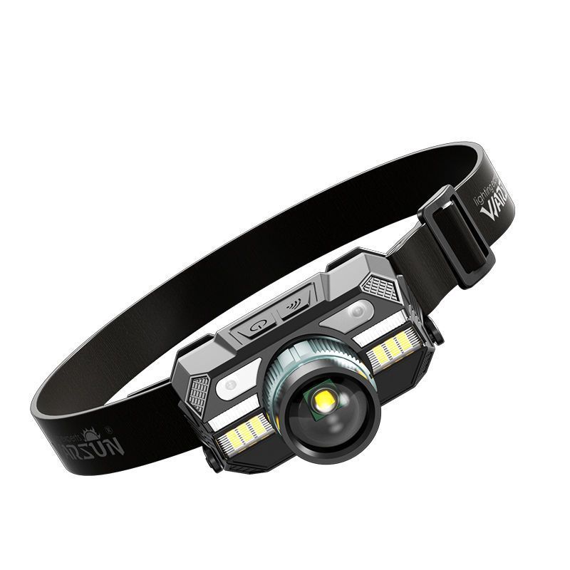 Linterna frontal inteligente de luz potente, ultrabrillante, con sensor de inducción, ideal para pesca nocturna. Recargable, batería de larga duración._voghion.com