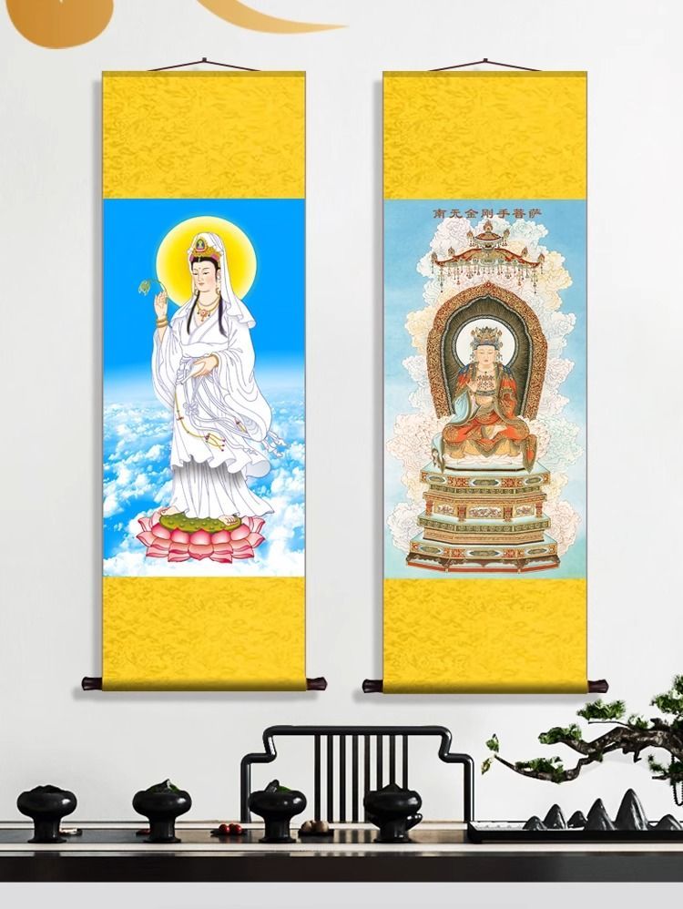 全神挂画三清四御王母玉帝画像卷轴画供奉雷祖神仙装饰画丝绸画 5
