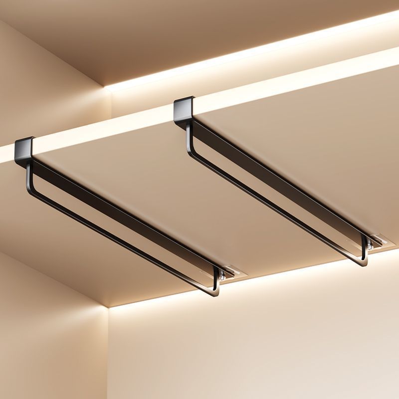 Appendiabiti estraibile senza foratura montato in alto, appendiabiti incorporato, porta pantaloni_voghion.com