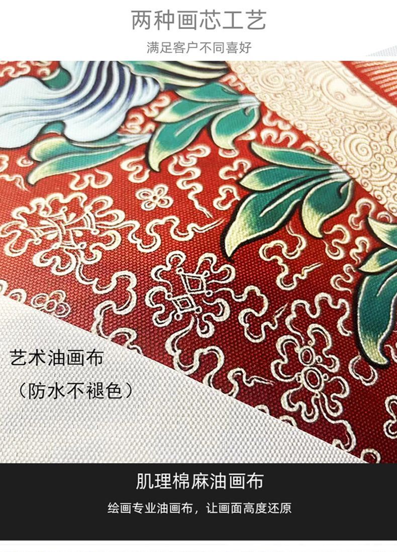 财宝天王唐卡佛像装饰画商铺店铺挂画五色财神招财进宝黄财神壁画 detail 10