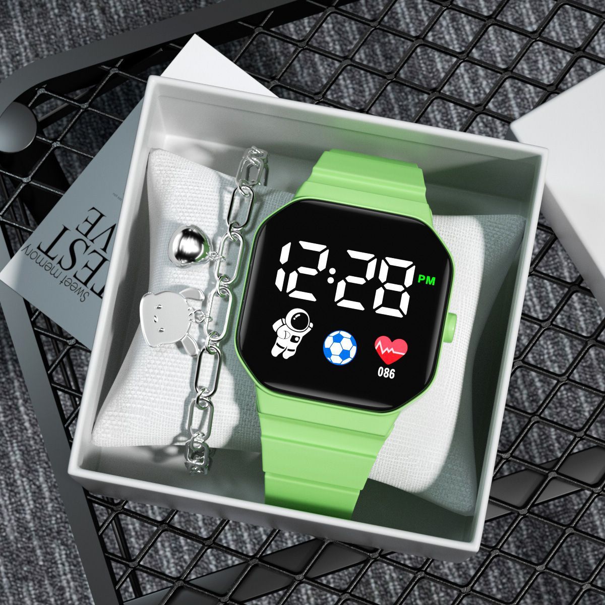 太空人LED科技感男女学生手表学生党ins风高颜值简约时尚防水手表