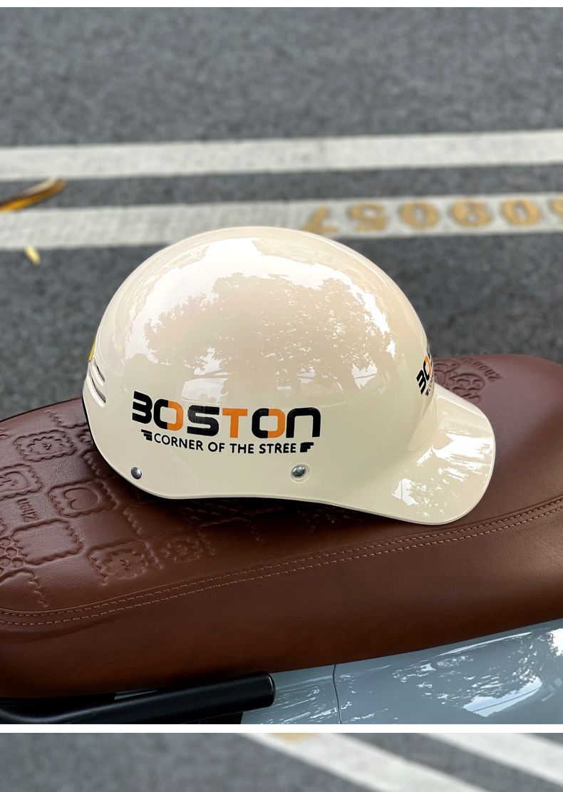 2025 New Model Vehicle Motorcycle Sun Protection Duckbill Cap Half Helmet Electric Scooter Baseball Safety Hat For Men_voghion.com