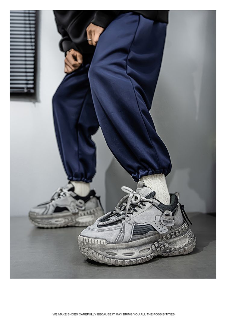 Winter Dad Sneakers For Men, Non-Slip Casual Sports Wasteland Style Loafers, Thick-Soled Tire Shoes, Men's Trendy Shoes_desvips.com