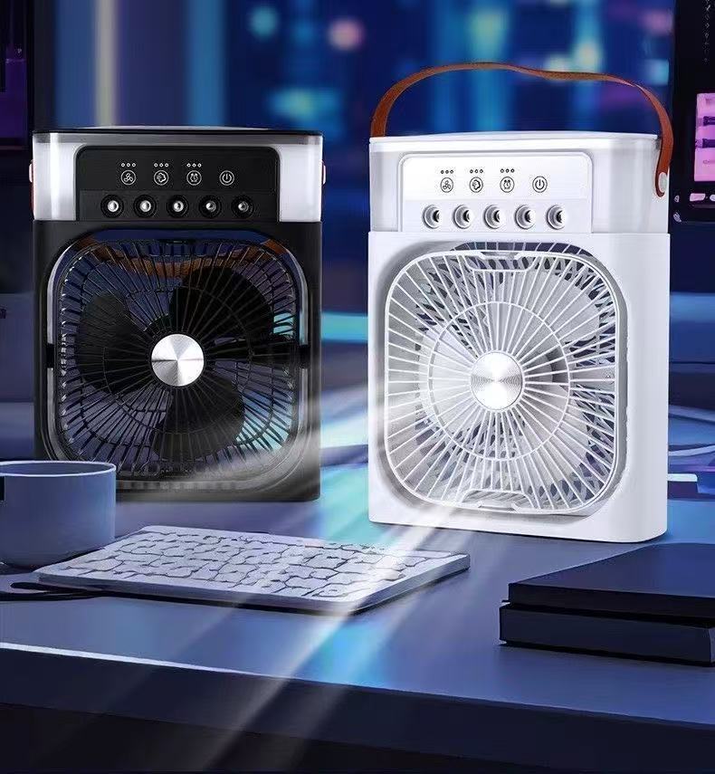 Intelligent Five-Hole Multi-Function Cooling Spray USB Desktop Electric Student Dormitory Office Small Fan_voghion.com