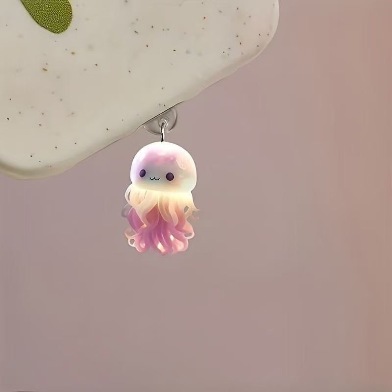 Cute Jellyfish Theme Acrylic Dust Plug Dustproof Suitable For Phone Charging And Type-C Port_voghion.com