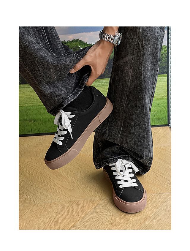Men's Spring New Versatile Niche Casual Sneakers For Students, Suede Leather, Matte Finish, Thick-soled,_vogvips.com