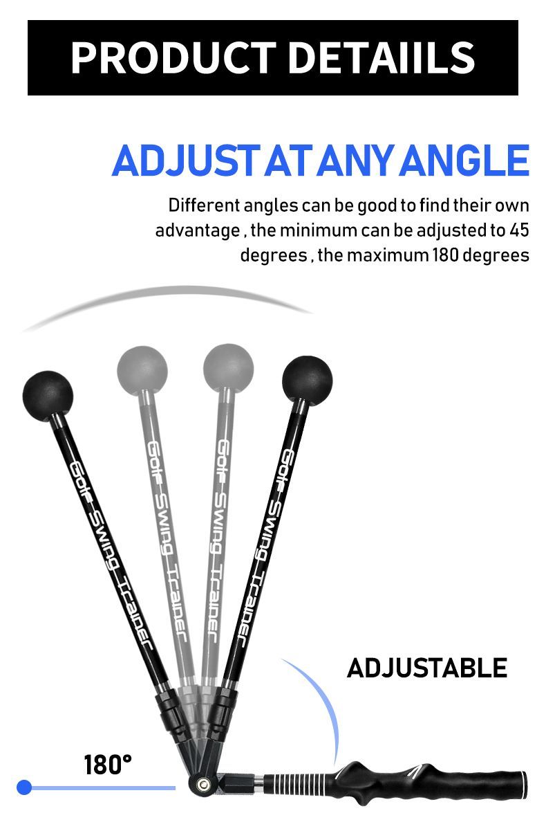 Golf Indoor Trainer, Retractable Swing Stick, Foldable Posture Corrector For Beginners_voghion.com