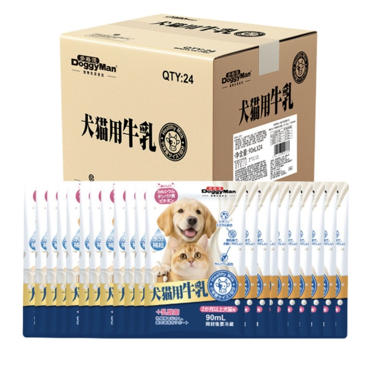 山姆代购 宠物零食牛奶 多格漫犬猫用乳酸菌牛乳90ml/袋