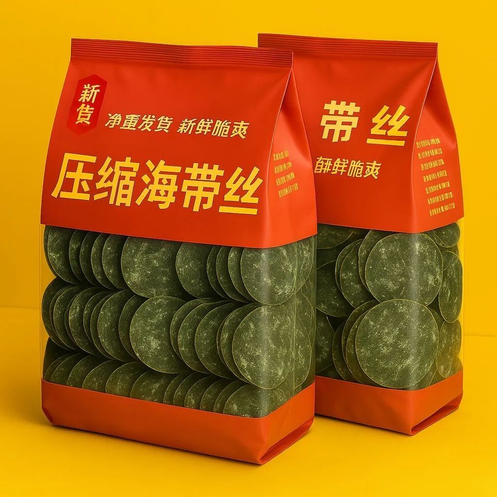 霞浦批发海带压缩海带丝圆饼脆爽凉拌菜无添加干净免洗无沙压缩片