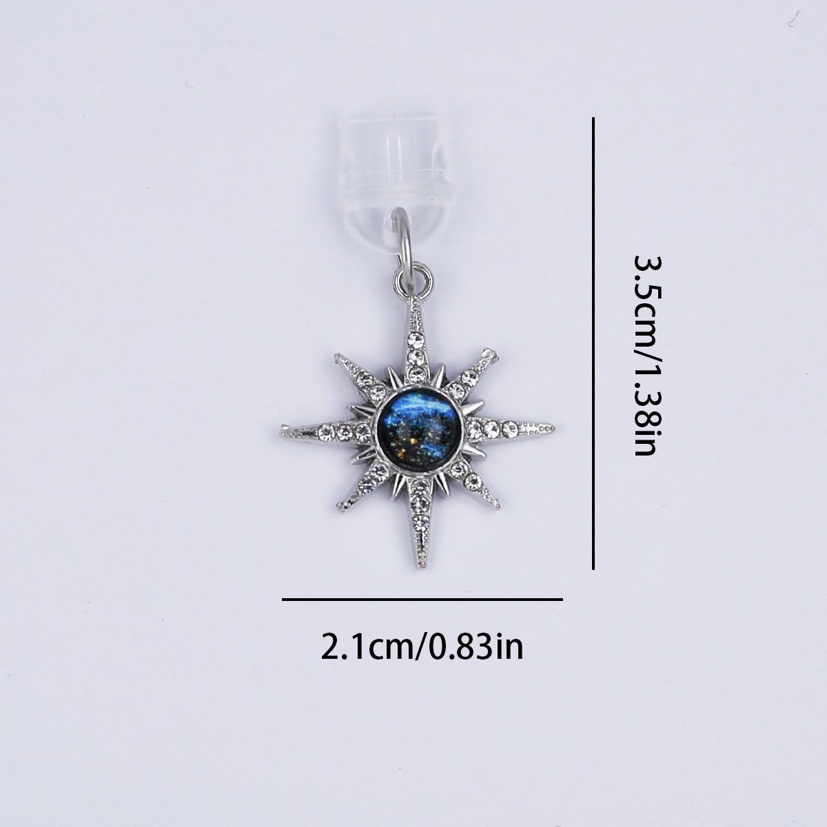 Blue Planet Suitable For Phone Dust Plug Rhinestone Star Moon Beautiful Accessories_voghion.com