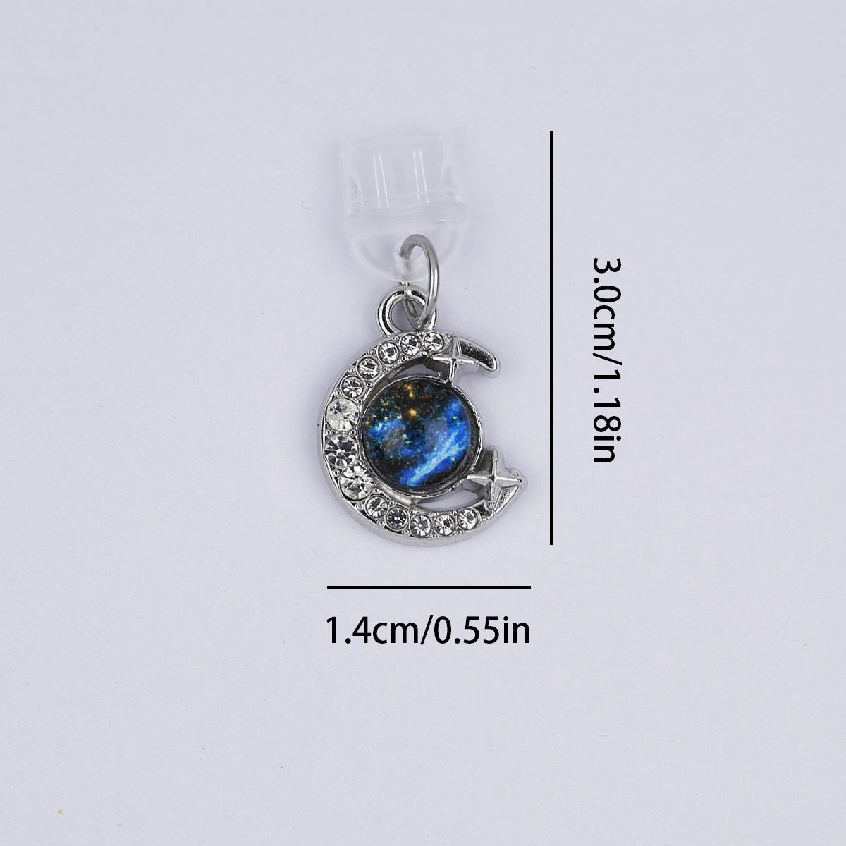 Blue Planet Suitable For Phone Dust Plug Rhinestone Star Moon Beautiful Accessories_voghion.com