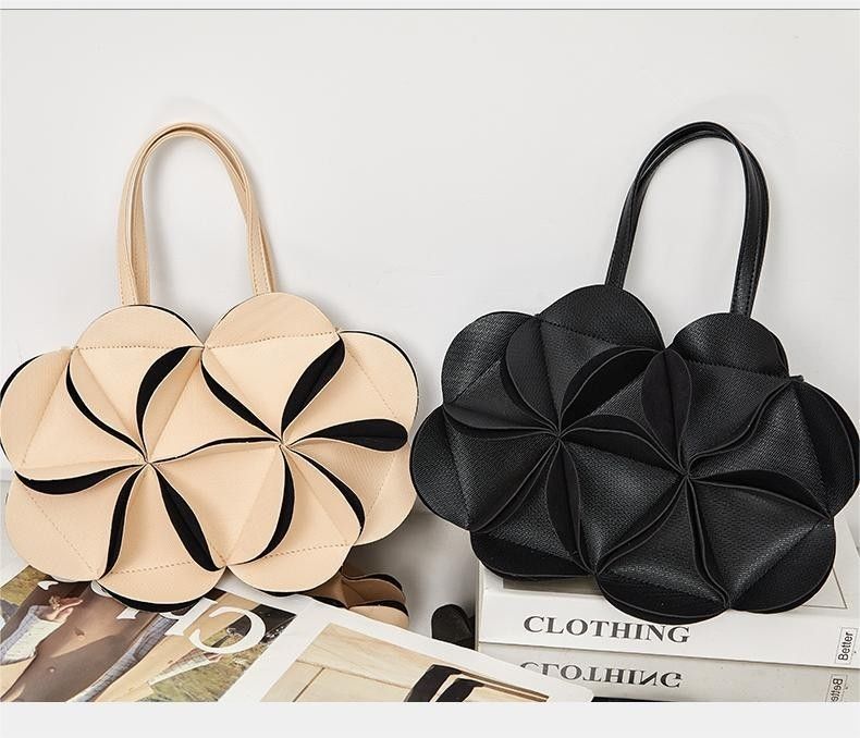 Blommig crossbody-väska för damer, snygg patchwork axelremsväska_voghion.com