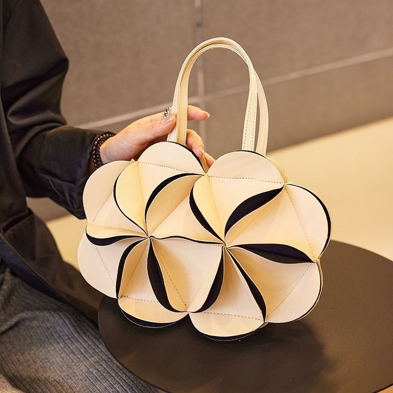 Blommig crossbody-väska för damer, snygg patchwork axelremsväska_voghion.com