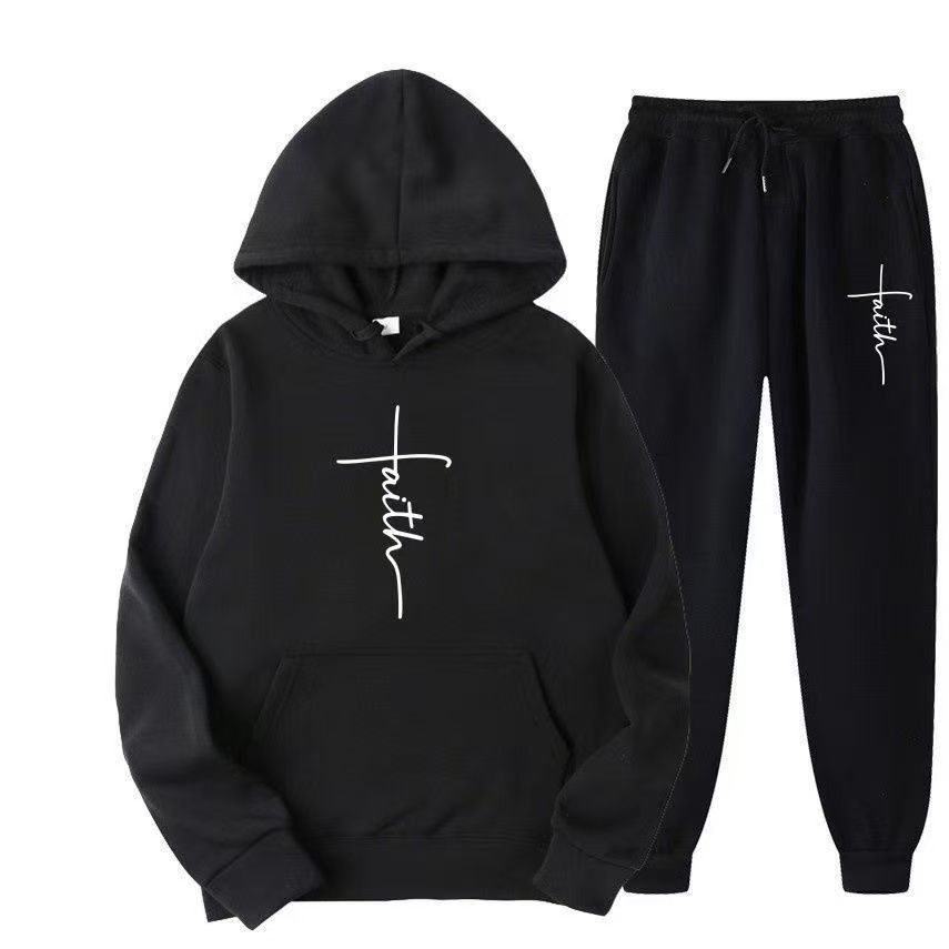 New Trendy Brand European Size Unisex Fashion Casual Sports Sweatshirt Set Couple Hoodie Wholesale_desvips.com