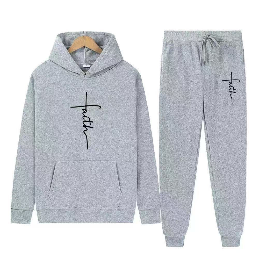 New Trendy Brand European Size Unisex Fashion Casual Sports Sweatshirt Set Couple Hoodie Wholesale_desvips.com