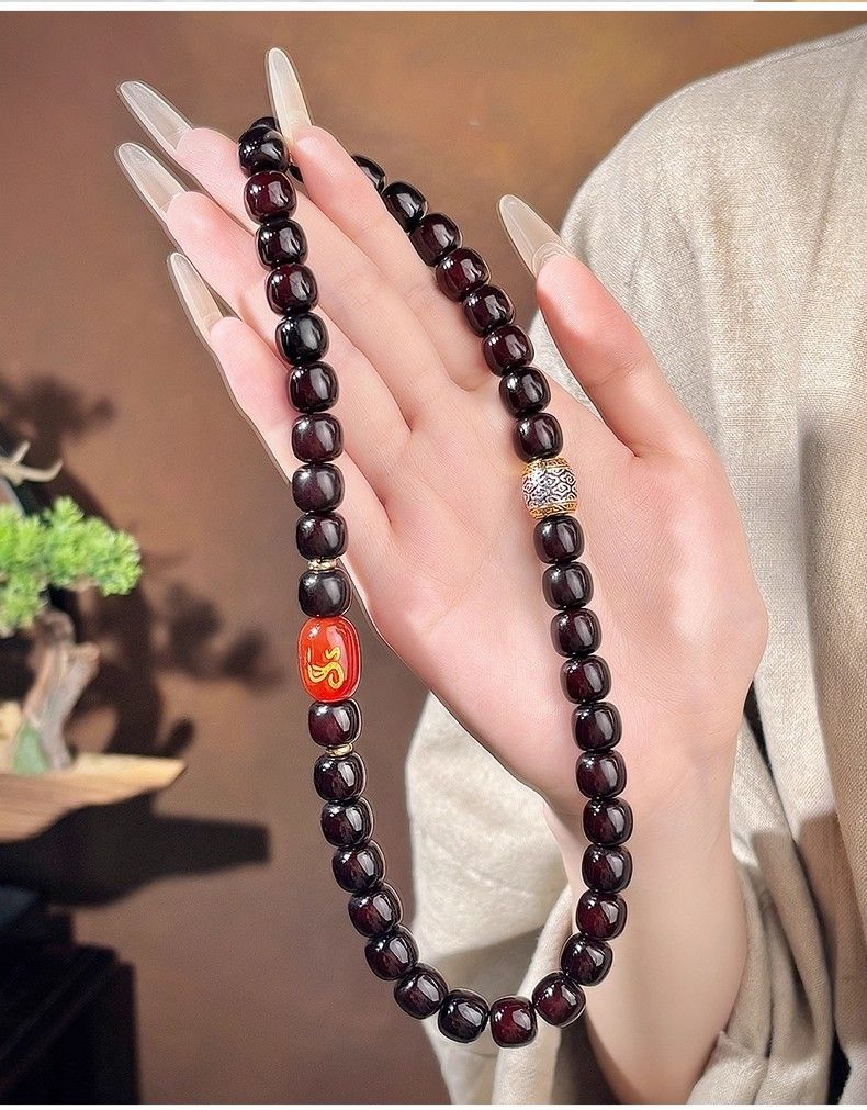 【灵月阁】真品菩提吉祥手串十二生肖男士盘玩老料双圈本命佛珠手链女 detail 15