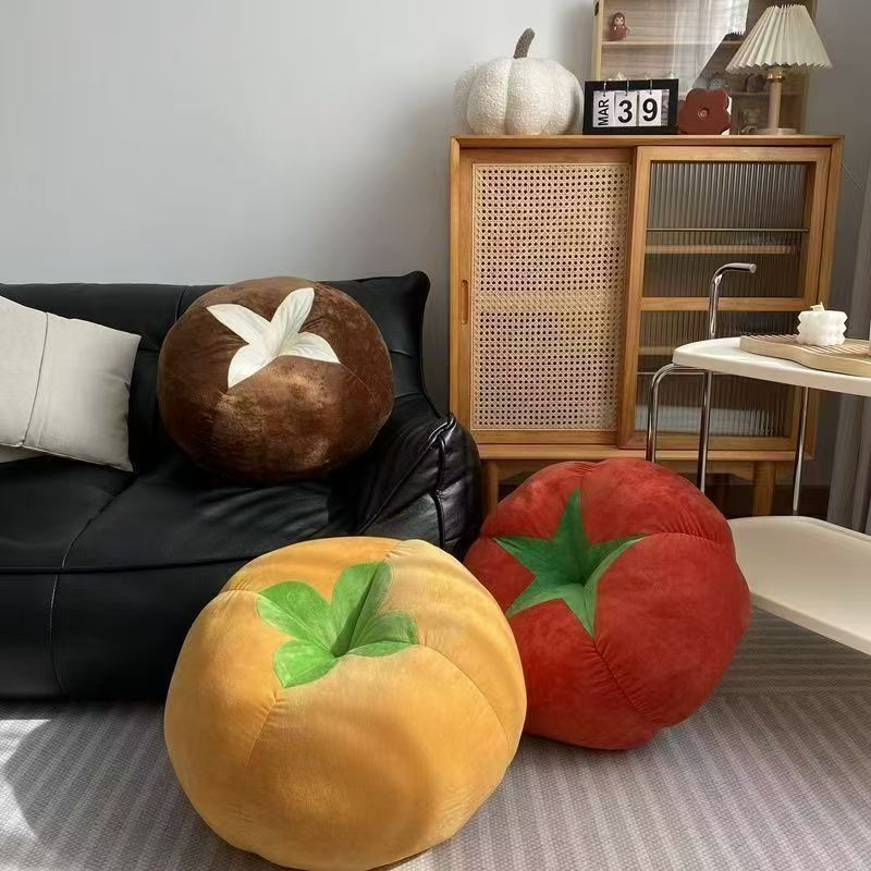 Cute Mushroom And Tomato Cushion Plush Toy Soft Bed Pillow Gift_voghion.com