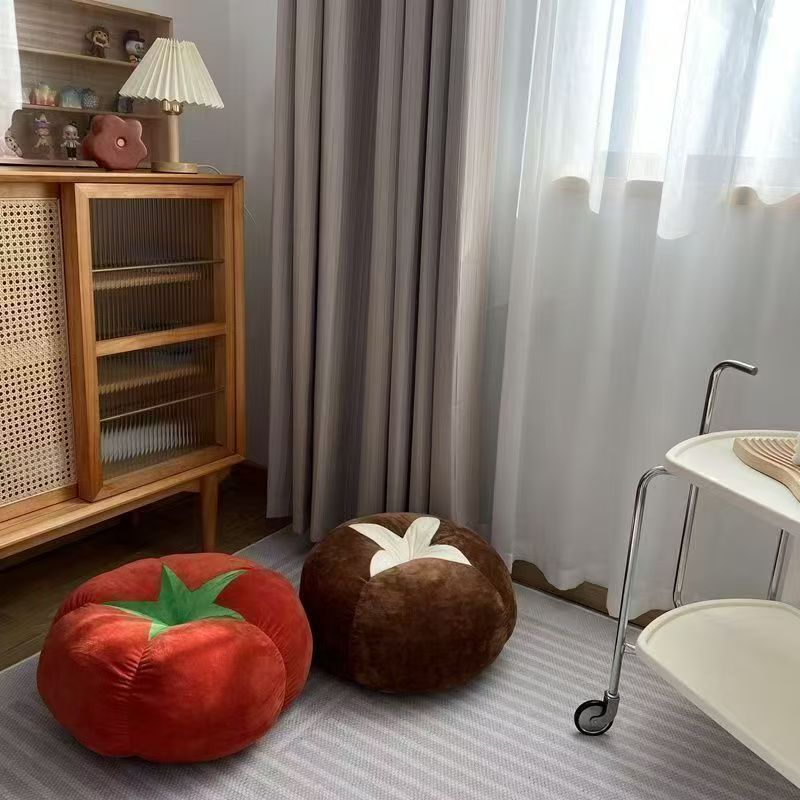 Cute Mushroom And Tomato Cushion Plush Toy Soft Bed Pillow Gift_voghion.com