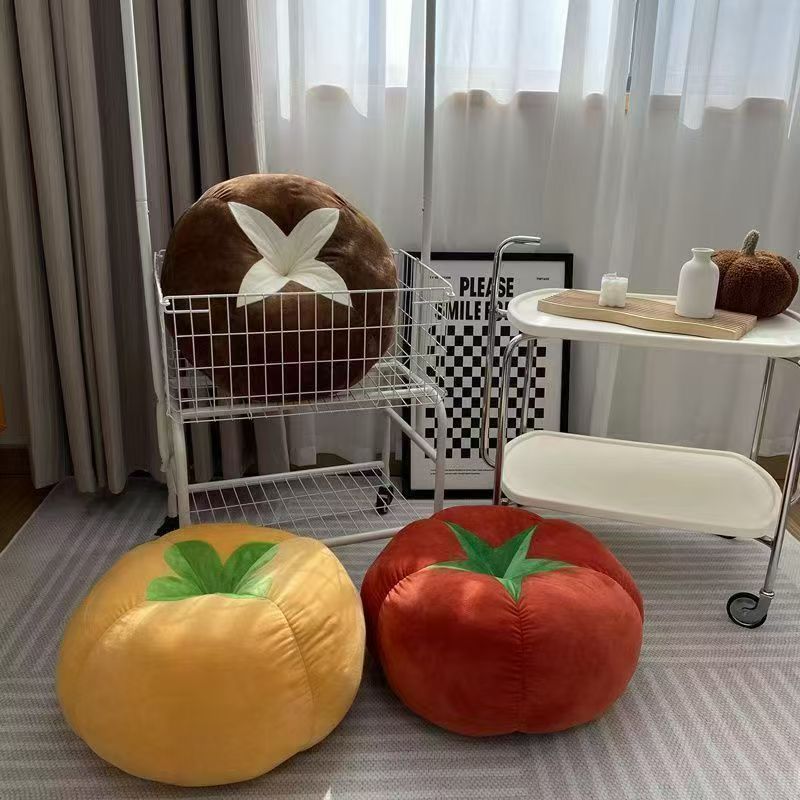 Cute Mushroom And Tomato Cushion Plush Toy Soft Bed Pillow Gift_voghion.com