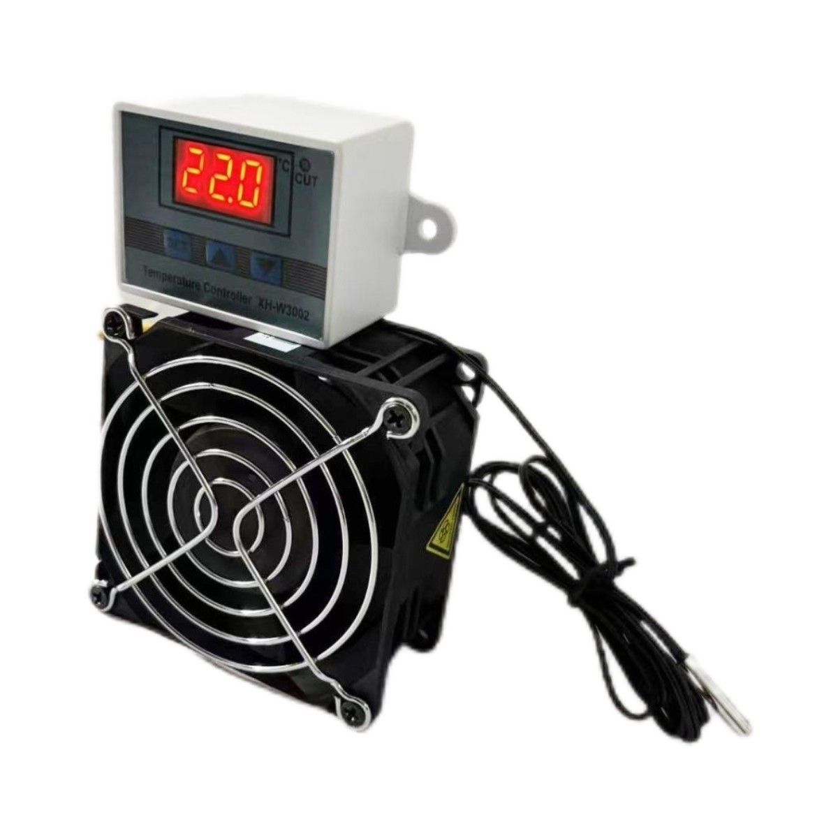 智能温控暴力风扇36-72V通用直上控制器6/8CM25000转风冷散热器