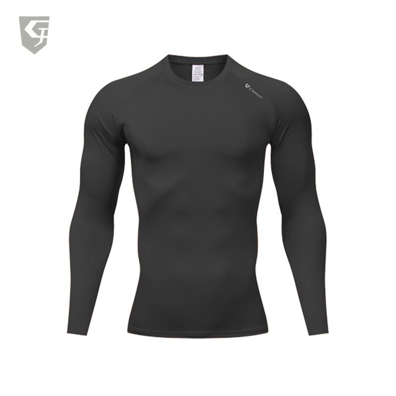 Men's Quick-dry Sports Suit, Elastic Breathable, Long-sleeved With Side Pockets, Two-piece Set For Running And Fitness_voghion.com