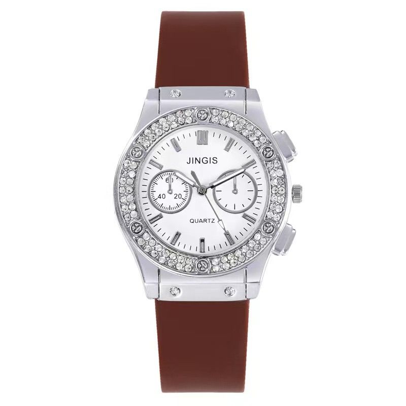 Luxurious Women's Couple Watch With Starry Dial And Silicone Strap_voghion.com