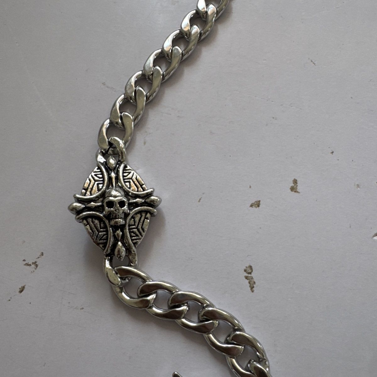Stainless Steel And Pure Silver Cross-Border Personalized Cool Hip-Hop Punk High-End Vintage Men's Cuban Bracelet_voghion.com