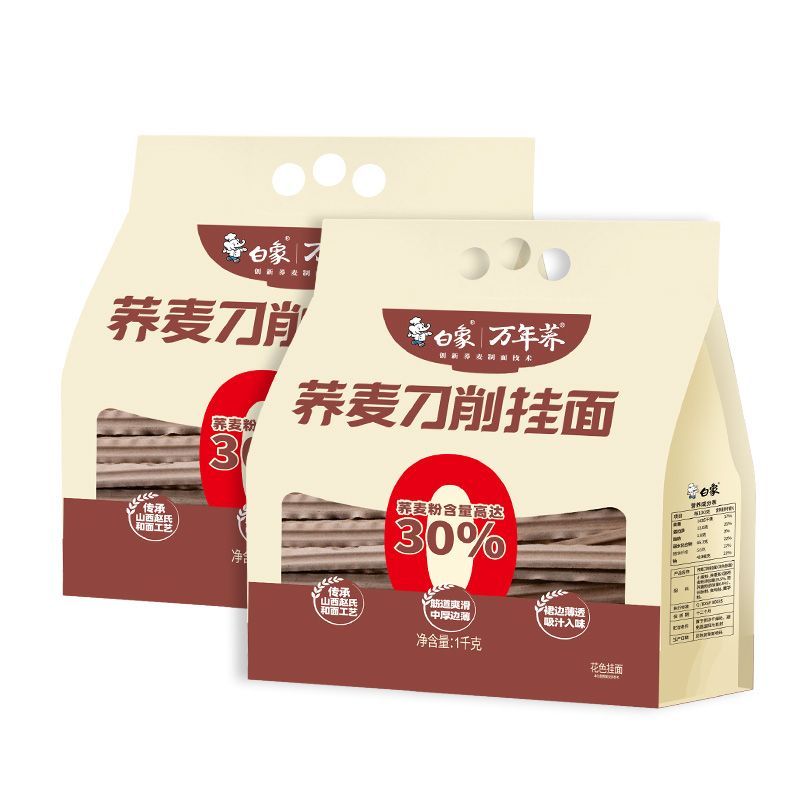 白象【荞麦】刀削1000g/袋+油醋汁组合