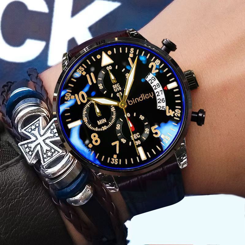 Orologio al quarzo uomo quadrante grande stile studente moda_voghion.com