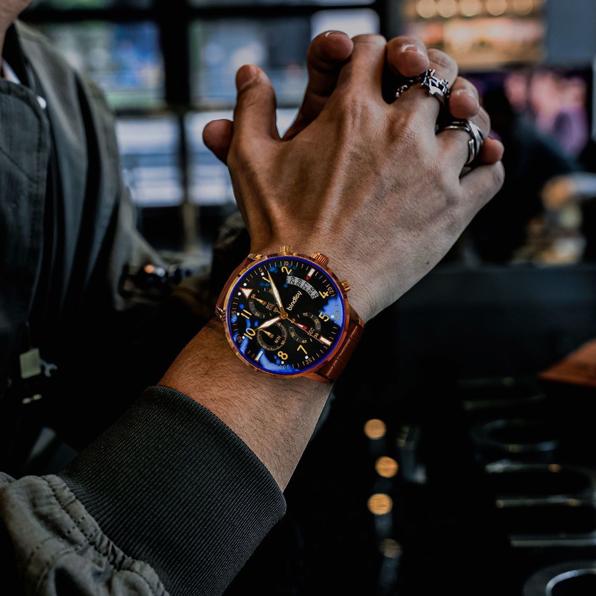 Orologio al quarzo uomo quadrante grande stile studente moda_voghion.com
