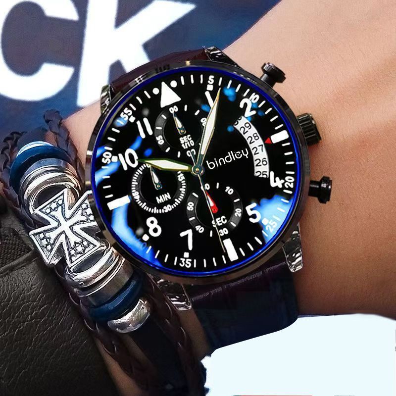 Orologio al quarzo uomo quadrante grande stile studente moda_voghion.com