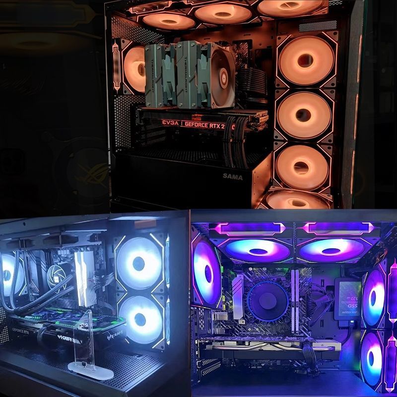 雯琪棱镜4代Pro台式电脑机箱ARGB神光同步12CM风扇5V3针散热风扇 图片 4