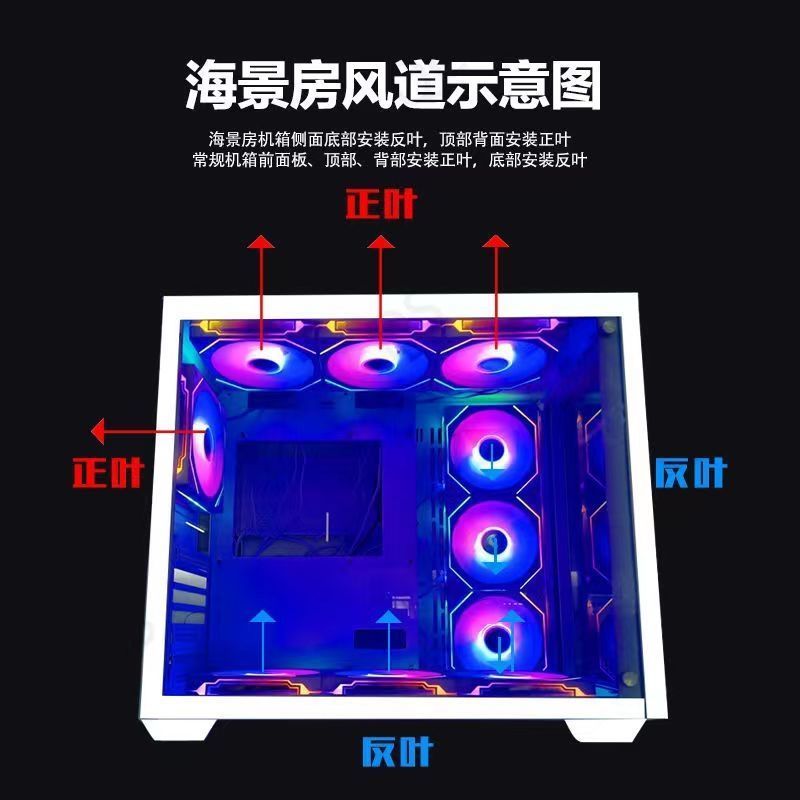 雯琪棱镜4代Pro台式电脑机箱ARGB神光同步12CM风扇5V3针散热风扇 图片 5