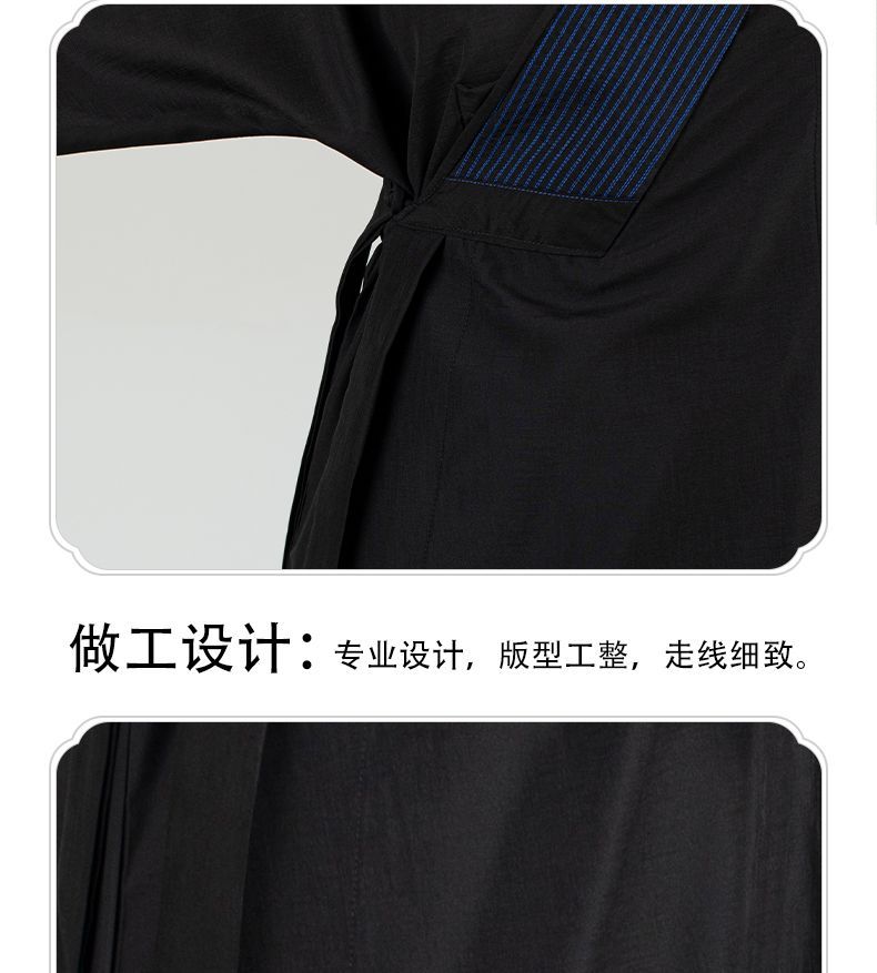 梵戒小袖海青居士服多丽丝男女窄袖高档拜佛寺院法会海清禅修服 detail 4