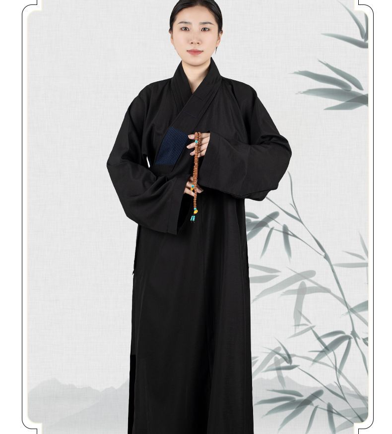 梵戒小袖海青居士服多丽丝男女窄袖高档拜佛寺院法会海清禅修服 detail 7
