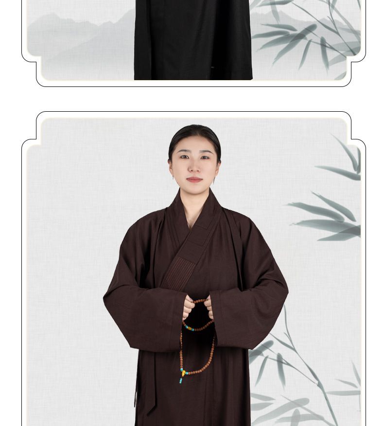 梵戒小袖海青居士服多丽丝男女窄袖高档拜佛寺院法会海清禅修服 detail 9