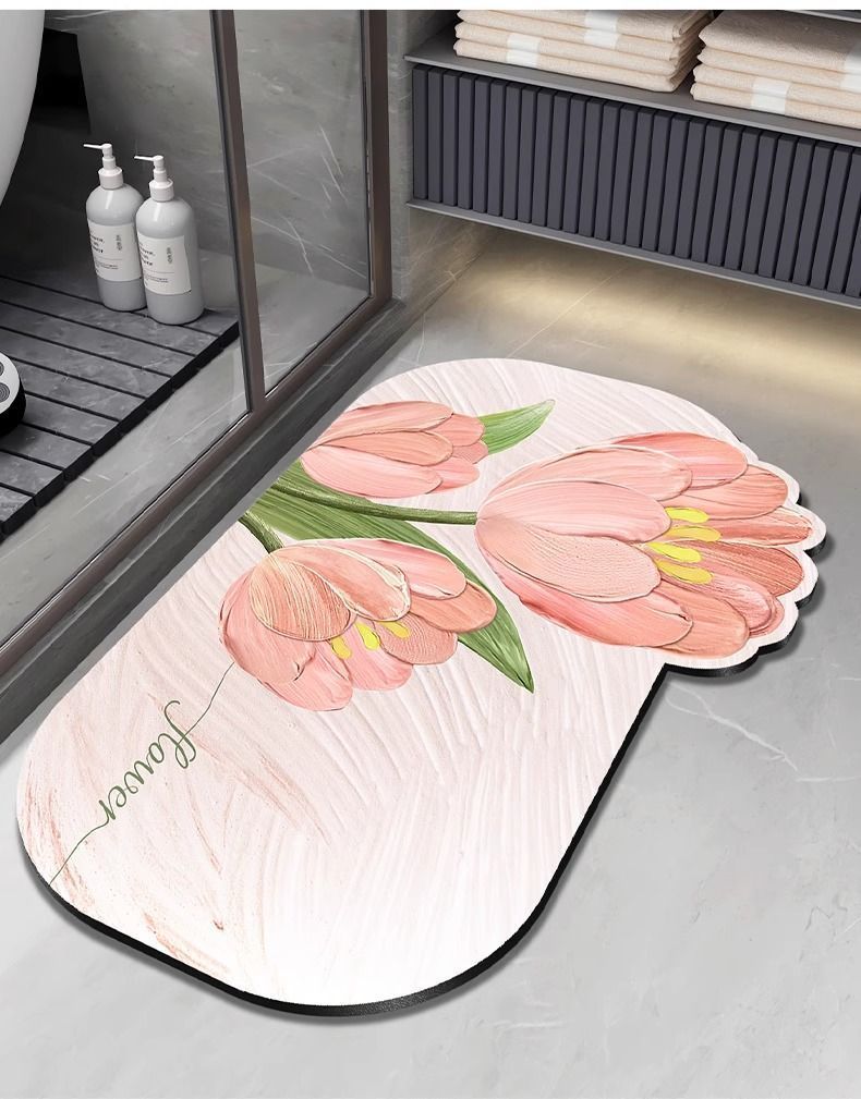 Tapis de bain absorbant en terre de diatomée antidérapant_voghion.com