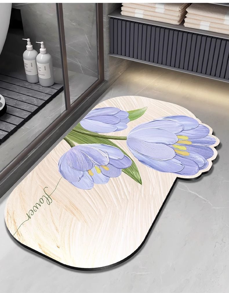 Tapis de bain absorbant en terre de diatomée antidérapant_voghion.com