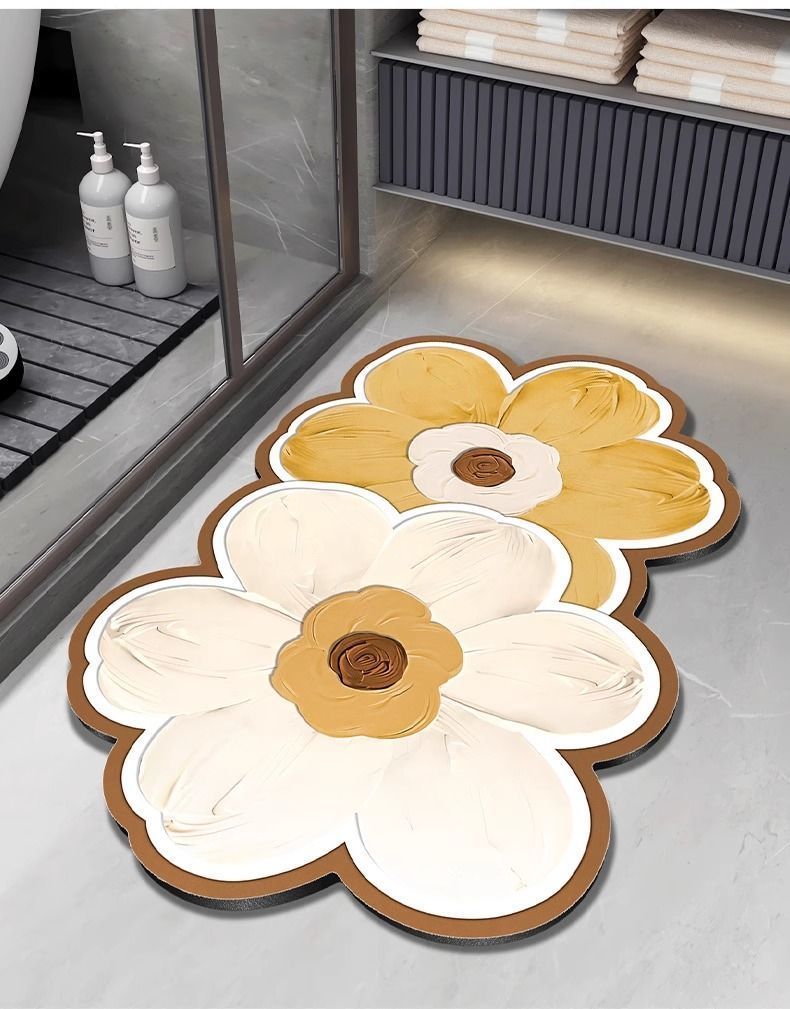 Tapis de bain absorbant en terre de diatomée antidérapant_voghion.com