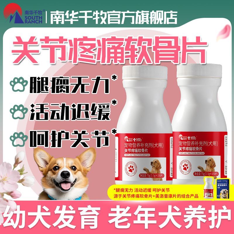 狗狗关节疼痛软骨片补钙保健宠物用关节宝金毛关节骨骼生长软骨素