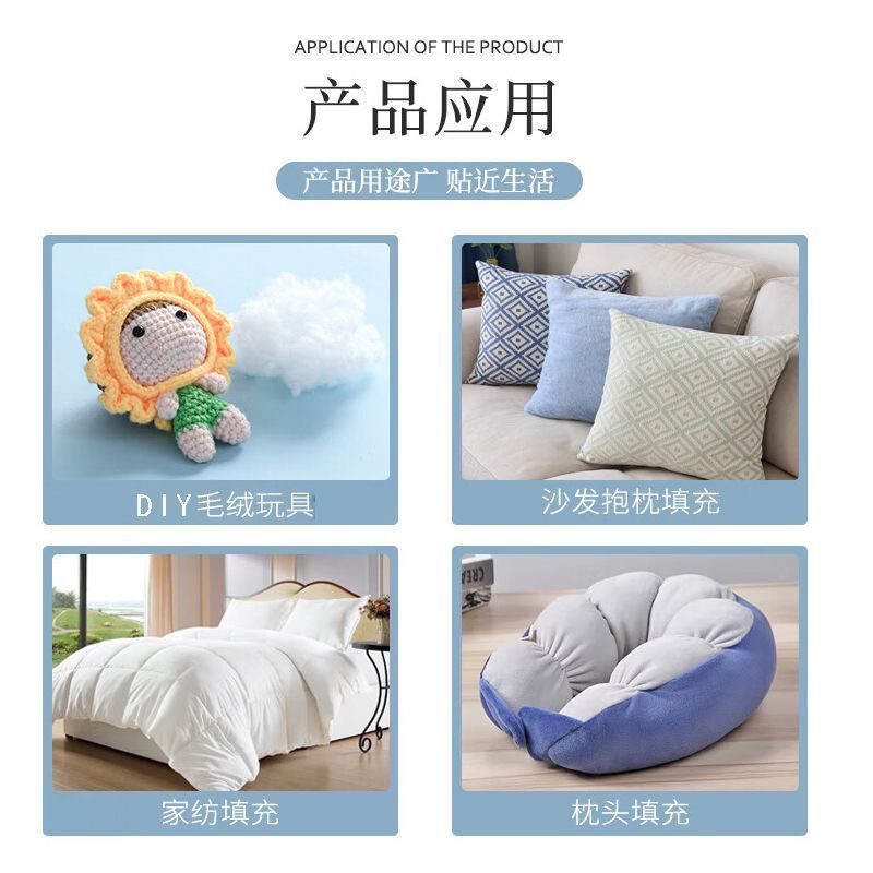 PP棉填充物太空蓬松棉花抱枕芯玩偶公仔靠垫珍珠棉填充棉纤维手工 图片 9