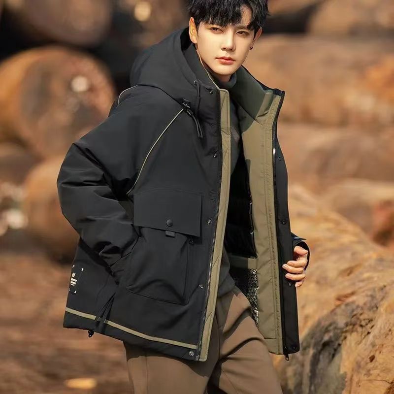 2025冬季新款羽绒服工装冲锋衣男女同款保暖休闲户外宽松外套情侣